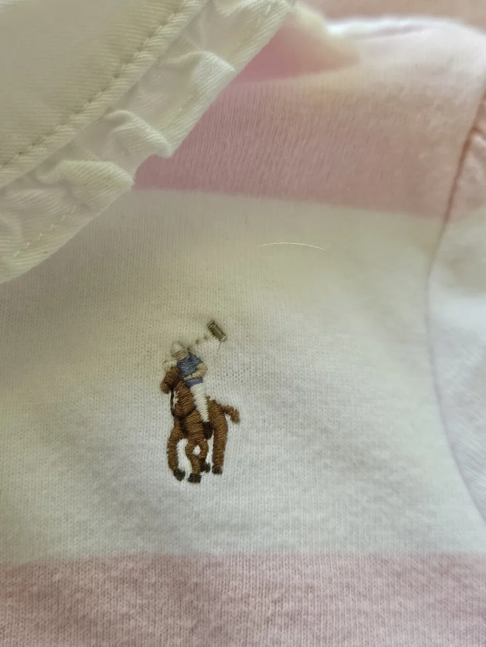 Ralph Lauren Pink Striped Polo Dress 18M Short Sleeve Collar